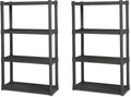 Sterilite 2-Pack 4 Shelf Unit, Heavy-Duty Shelving Storage and Utility Rack by Sterilite