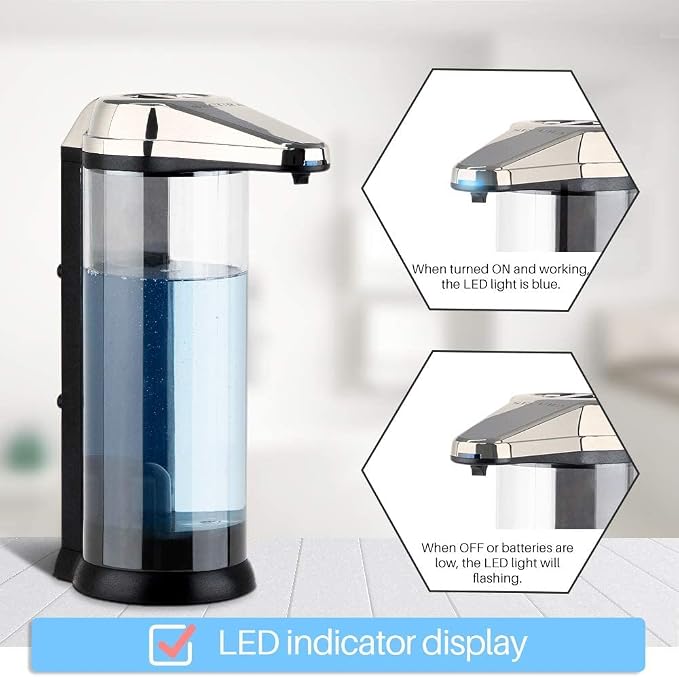 Secura 17oz Automatic Liquid Soap Dispenser, Touchless Battery Operated Hand - Image 5