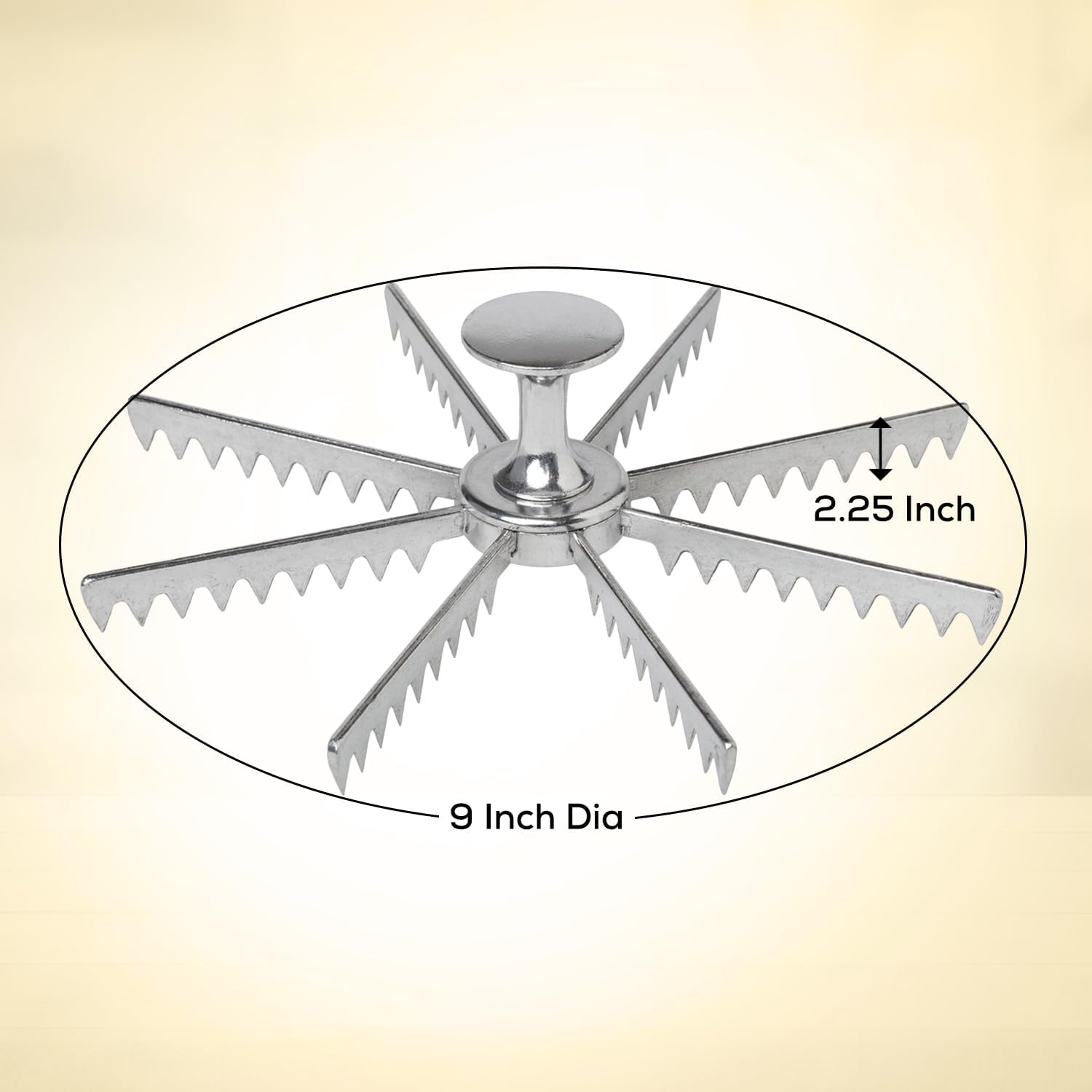 Mrs. Anderson’s Baking Pie Marker, Guideline, and Portion Divider, 8 Slice,Silver