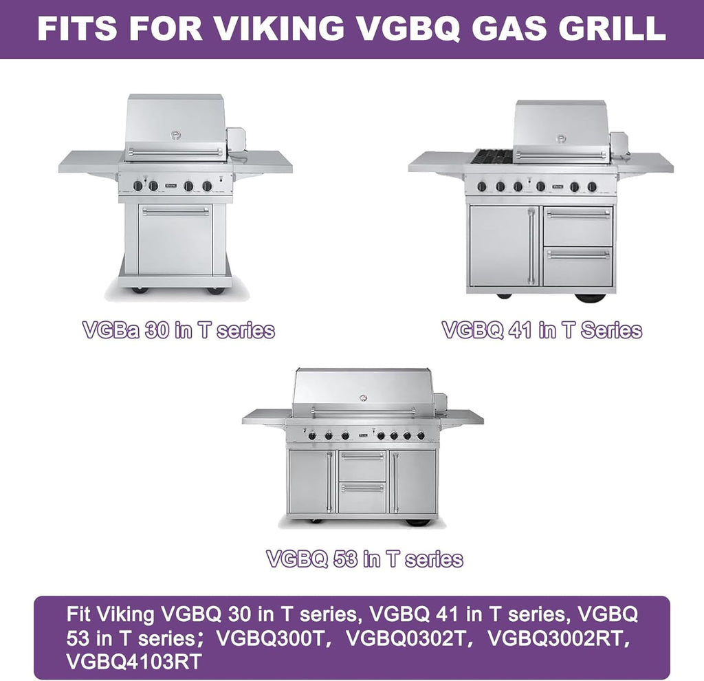 2 Pack 54911 Cooking Grid with 2 Pack 54921 Grill Grates Replacement for Viking VGBQ 30 Inch T Series VGBG 41 Inch T Series VGBQ 53 Inch T Series