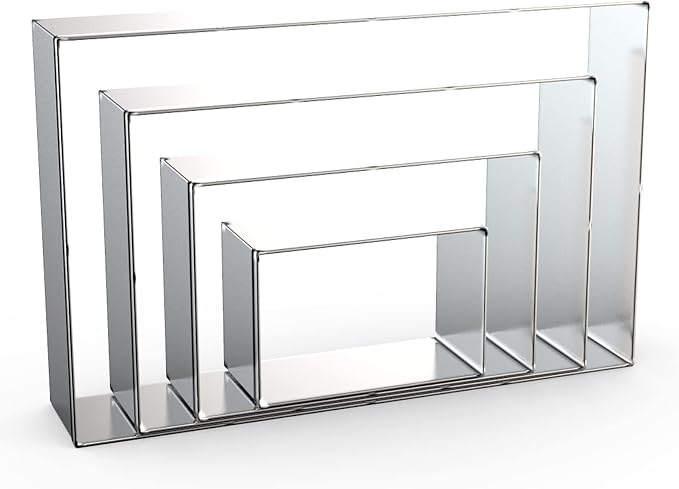 Rectangle Cookie Cutter Set Large by QAAQS