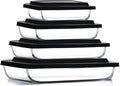 Nestl 8pc Glass Baking Dishes for Oven, Glass Food Storage Containers by Nestl