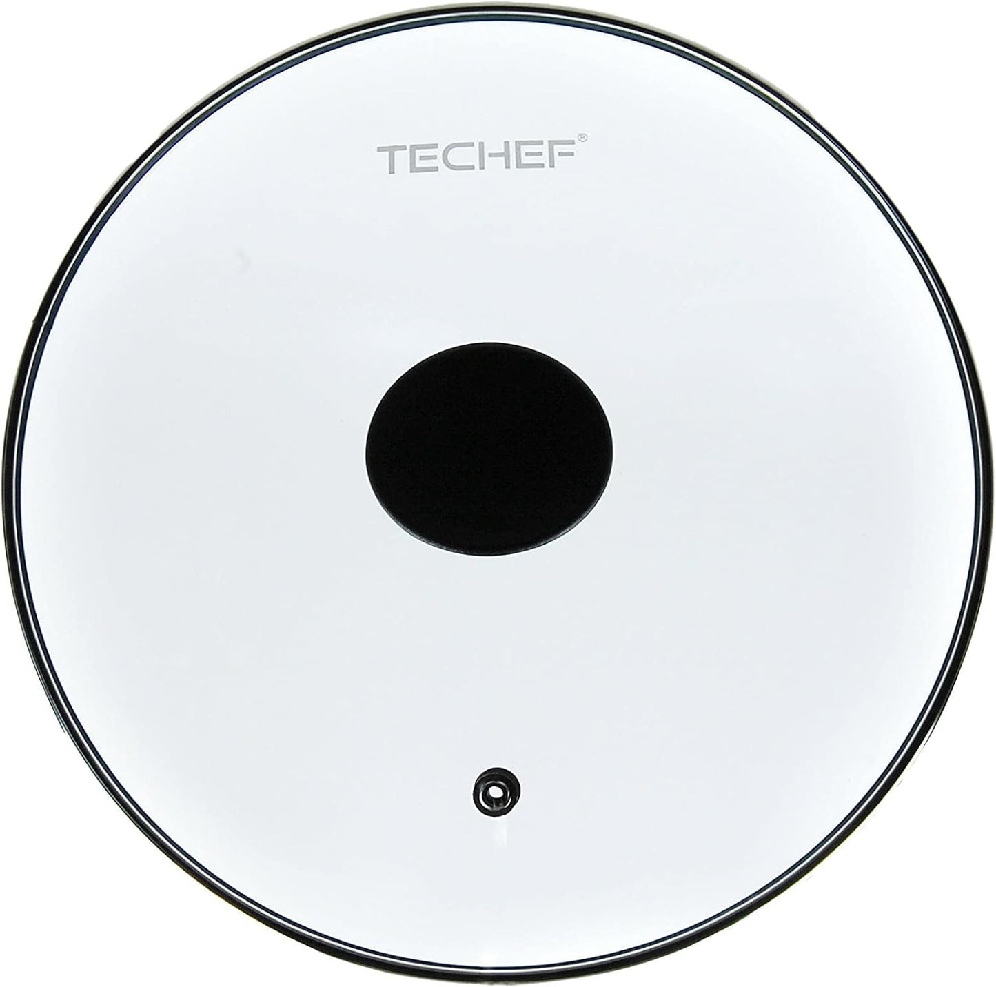 TECHEF 8 Inch Tempered Glass Lid – Fits 8” Frying Pans and Pots – Steam Vent, Stainless Steel Rim – Oven & Dishwasher Safe – Made in Korea