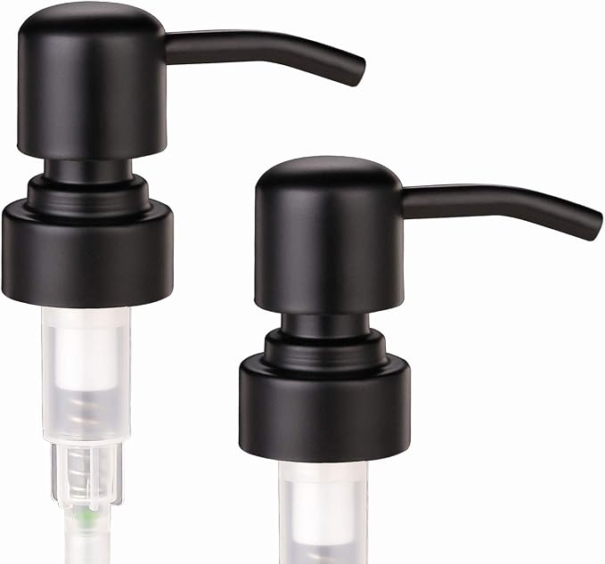 2 Pack Thick Amber Glass Pint Jar Soap Dispenser - Image 5