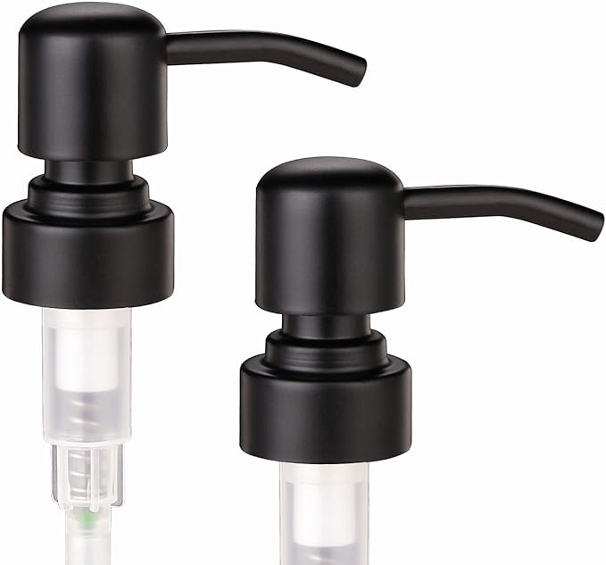 2 Pack Thick Clear Glass Pint Jar Soap Dispenser - Image 5