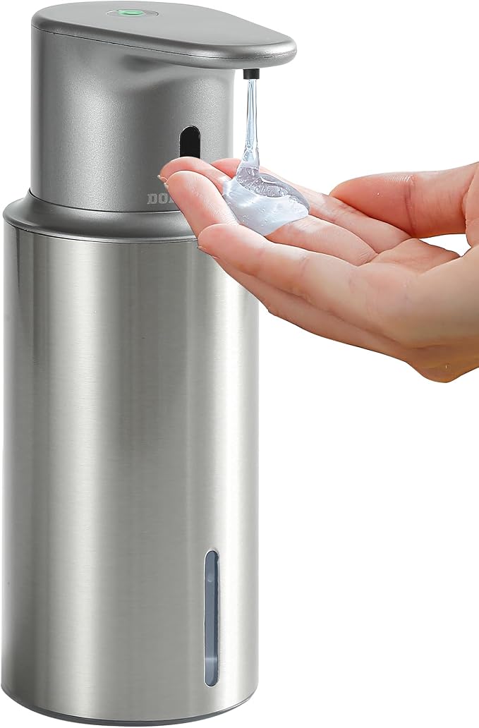 Automatic Liquid Soap Dispenser Touchless, 304 Stainless Steel Bottle Body by DODOMEKIA