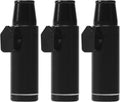 3 Pack Mini Pepper Shaker,Premium Metal Spice Dispenser and Sweetener Portable Travel Storage (Anodized Aluminum)