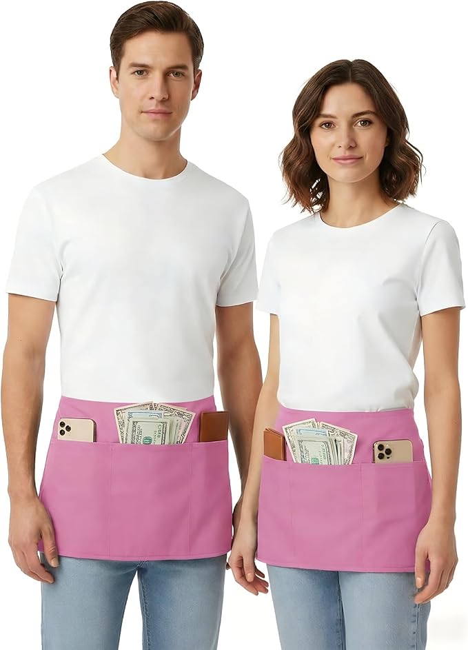BOHARERS Pink Waitress Apron for Women - Image 4