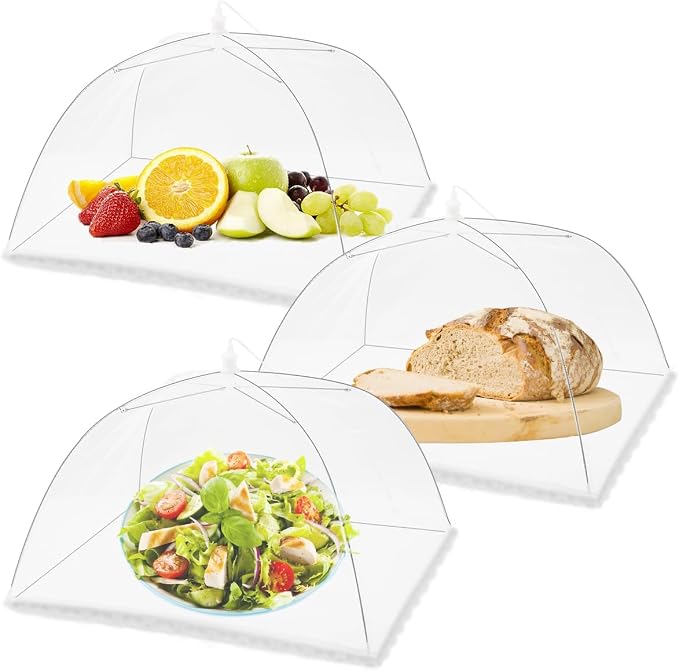 Pop-up Picnic Food Tent Covers, 17x17Inch Foldable Mesh Screen Food Covers by FOOEN