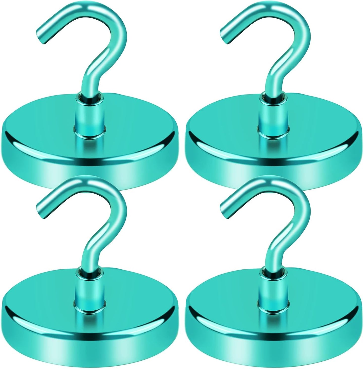 LOVIMAG Magnetic Hooks for Cruise Cabins, 150Lbs Cruise Magnets, Green Magnetic Hooks Heavy Duty for Hanging, Refrigerator, Grill-4 Pack