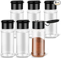 TIESOME 6 Pcs Plastic Spice Jars by TIESOME