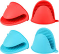 4 PCS Silicone Oven Mitts Heat Resistant Mini Oven Gloves by Libemskix