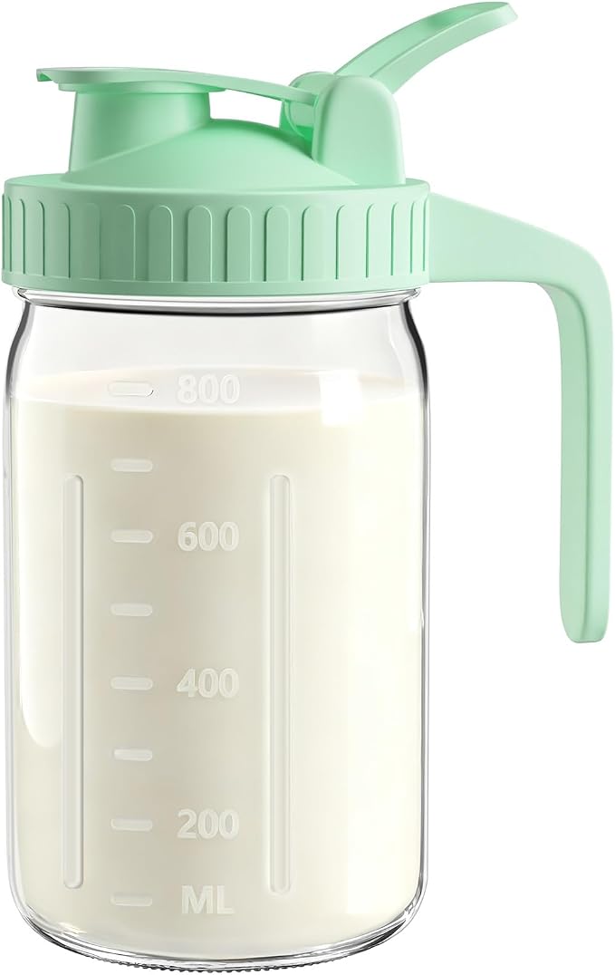 32oz Breast Milk Pitcher with Lid – Leak-Proof & Airtight Glass Storage by VA1KENE