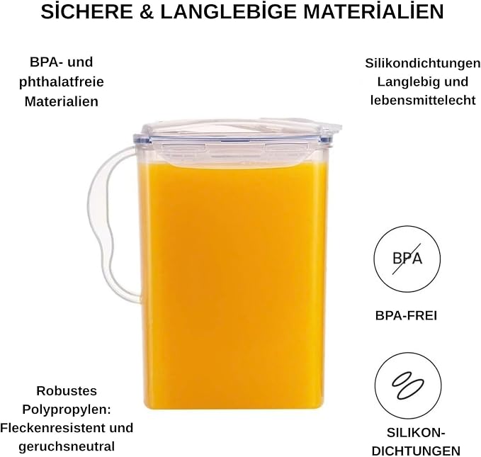 LocknLock Aqua Fridge Door Water Jug | Clear Pitcher | BPA Free Plastic Pitcher - Image 3
