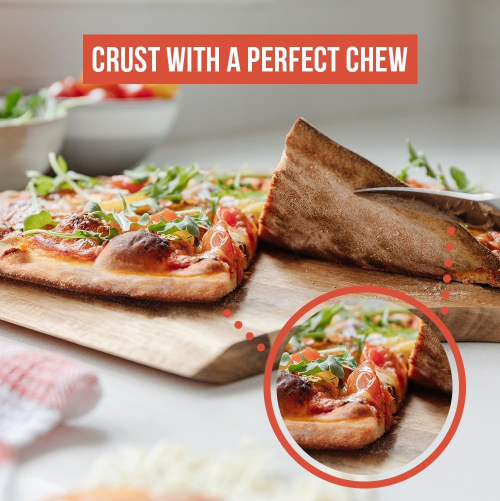 Chef Pomodoro Pizza Steel for Oven 13 Inch 1/4 Inch Thick, Baking Steel for Oven, Grill, Sourdough Bread, Baking Stone for Oven With Lifting Holes 13" X 13" (33.6 x 33.6 cm)