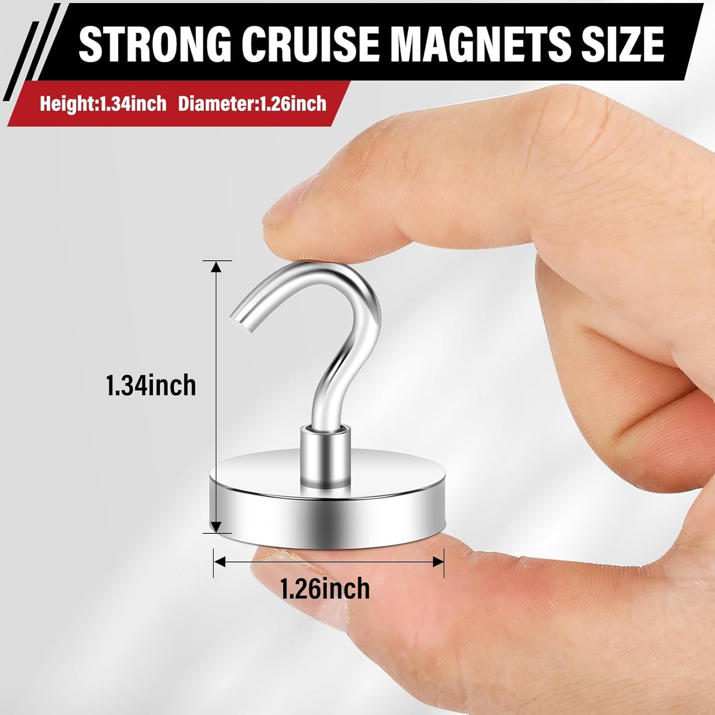 Magnetic Hooks, 2025 Cruise Cabins Ship Essentials 110Lbs Strong Heavy Duty Magnets 12Pcs Magnet Hook for Classroom Home Refrigerator Door Fridge Camping Hanging