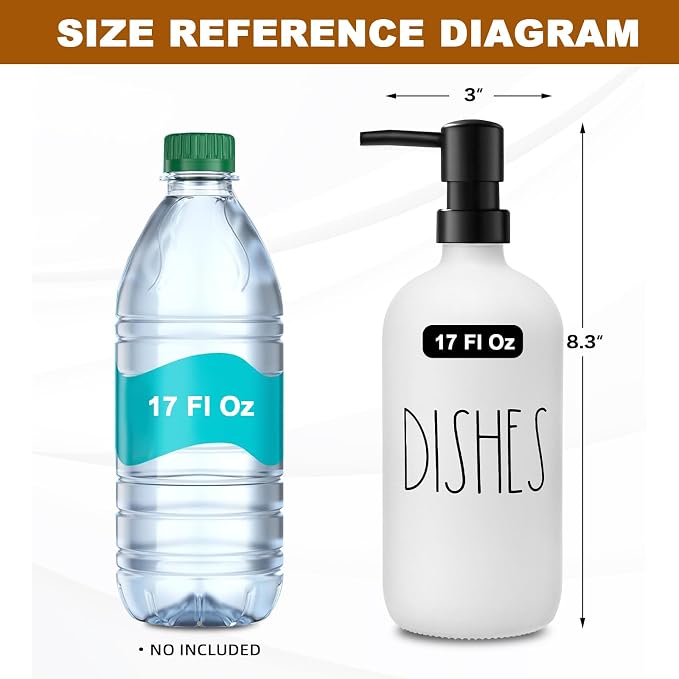 VIMERPA Dish Soap Dispenser, Matte White Soap Dispenser - Image 2