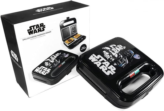 Uncanny Brands Star Wars Darth Vader and Stormtrooper Grilled Cheese Maker- Panini Press and Compact Indoor Grill- Opens 180 Degrees for Burgers