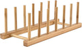 INNERNEED Bamboo Wooden Dish Rack, Vertical Plate & Lid Organizer by INNERNEED