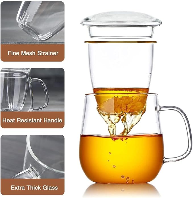 DOPUDO Glass Teacups 24 Pack Glass Tea Cup - Image 3