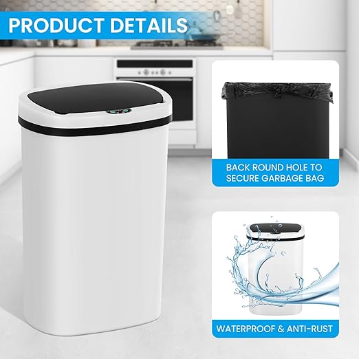 13 Gallon Trash Can | 50L Sensor Automatic Kitchen Trash Can - Image 6