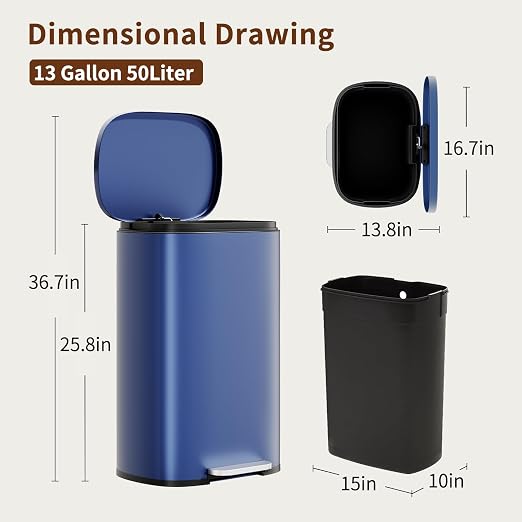 PayLessHere Stainless Steel Trash Can - Image 7