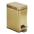 mDesign Slim Metal Rectangle 0.8 Gallon Trash Can by mDesign