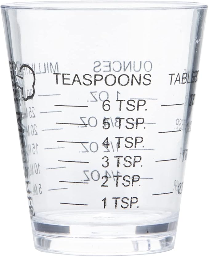Chef Craft Classic Plastic Shot Glass Measurer, 1 ounce teaspoon/tablespoon by ChefCraft