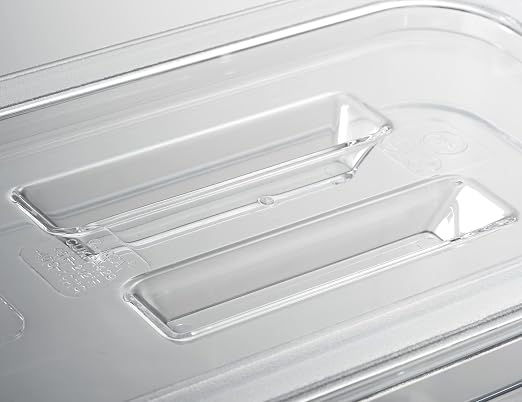 CURTA 6 Pack NSF Notched Food Pan Cover, 1/6 Size Clear Polycarbonate Lid - Image 5