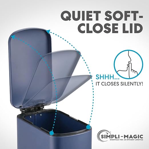 SIMPLI-Magic 6L/1.6G Stainless Steel Bathroom Trash Can - Image 4