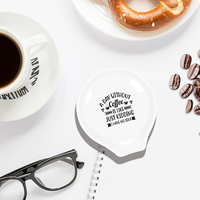 Funny Coffee Spoon Holder-Coffee Spoon Rest-Cafe Bar Station Accessories-A Day - Image 6