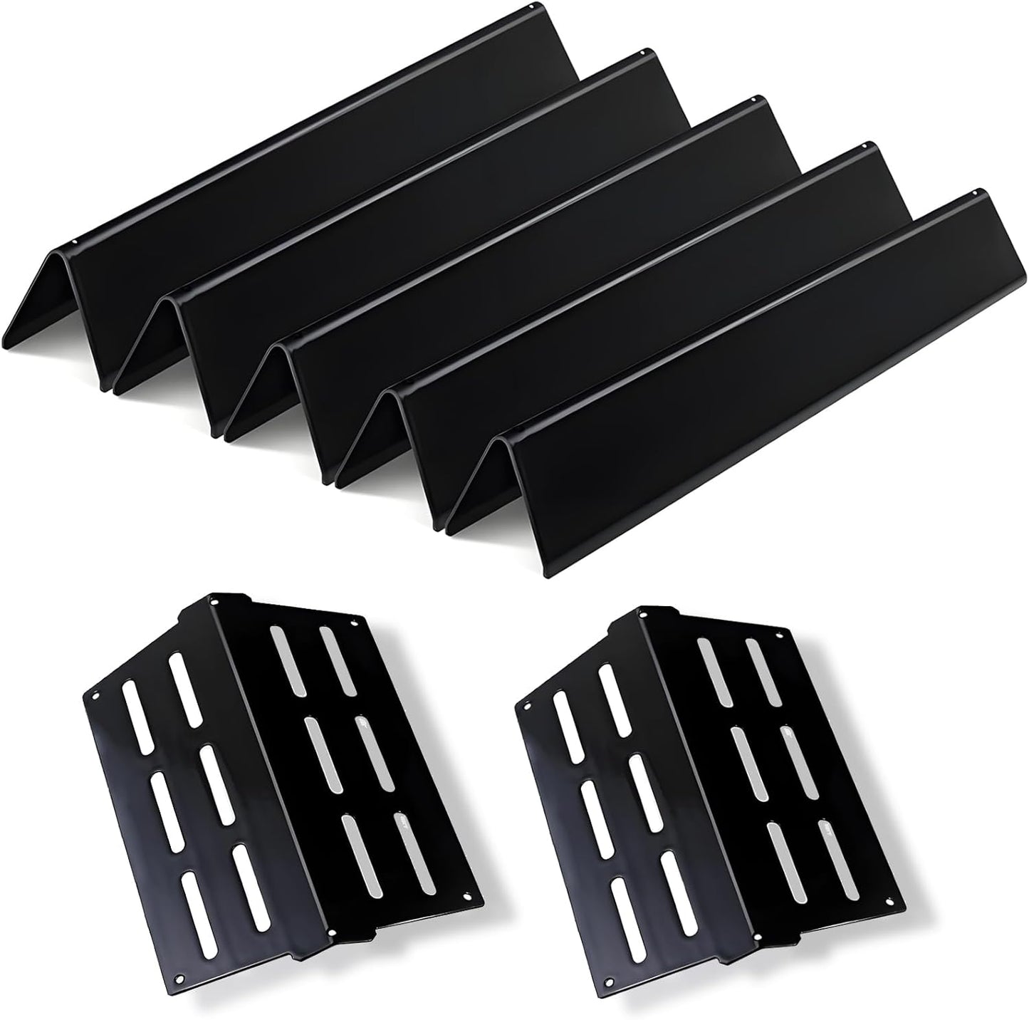 Heat Deflector Flavorizer Bars Porcelain Steel Gas Grill Replacement Parts for Weber Genesis 300 Series E310 E320 E330 S310 S320 S330 EP/CEP-310 EP/CEP-320 EP/CEP-330, 17.5 inch Heat Shield Plates