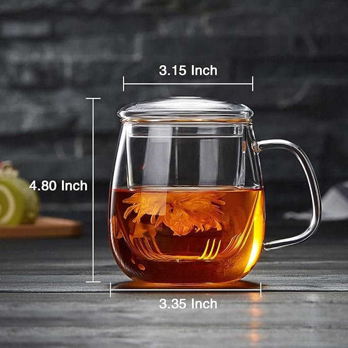 DOPUDO Glass Teacups 24 Pack Glass Tea Cup - Image 2