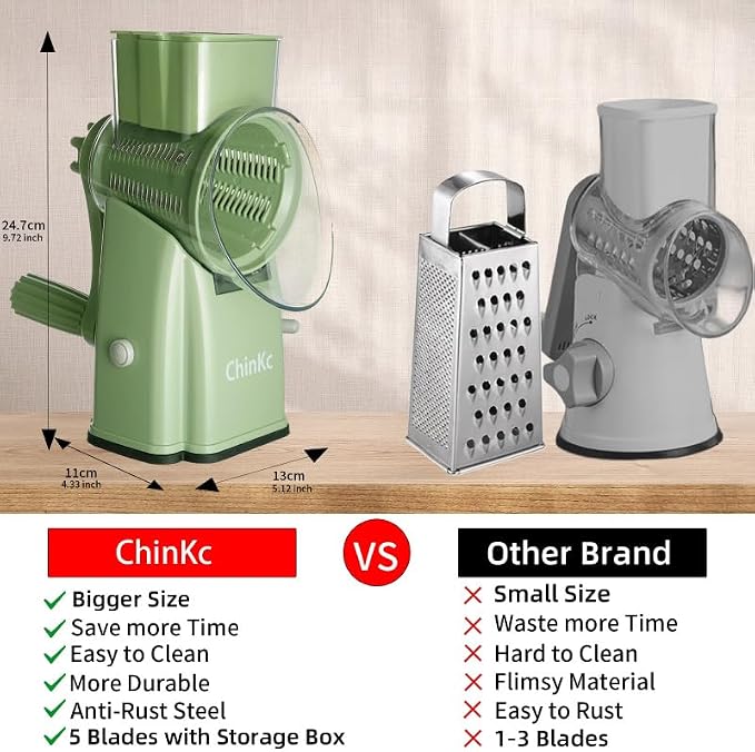 Upgrade Rotary Cheese Grater Shredder - Image 2