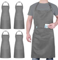 4 Packs Chef Apron, Waterproof Apron, Adjustable Aprons by loteaf