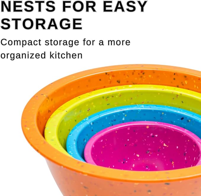 bzyoo Confetti Nesting Mixing Bowls Set - Image 2