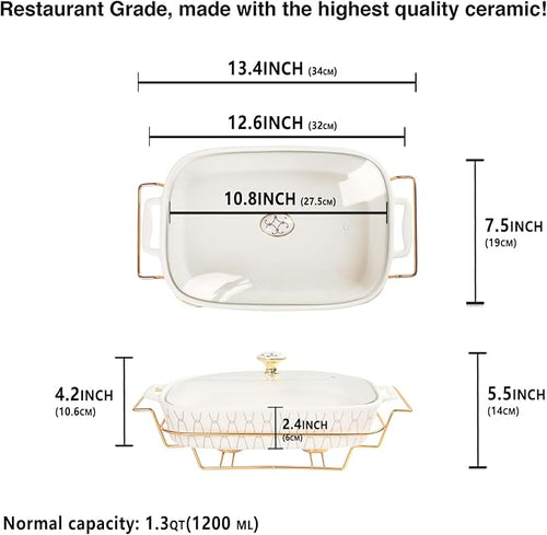 10" x 7" Ceramic Casserole Dish - Image 2