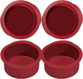 Nalchios 4 Inch Silicone Round Cake Pans Set of 4, Non-stick Easy Releasing Mini Cake & Pizza Pans, Flexible BPA Free Silicone Baking Mold for Layer, Mini & Cheese Cake