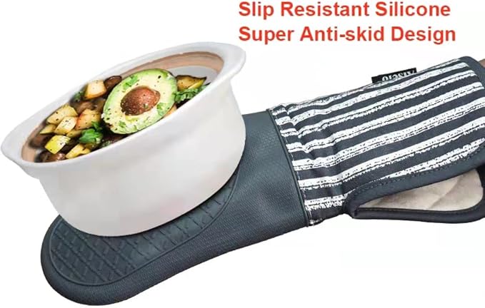 Alselo Silicone Oven Mitts Heat Resistant 932℉ - Image 8