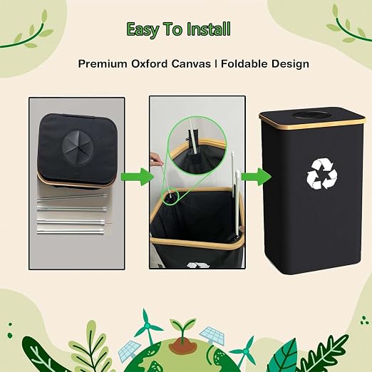 Recycling Bin for Kitchen Indoor Home, Large 100L/ 26 Gallon Recycle Bin - Image 2
