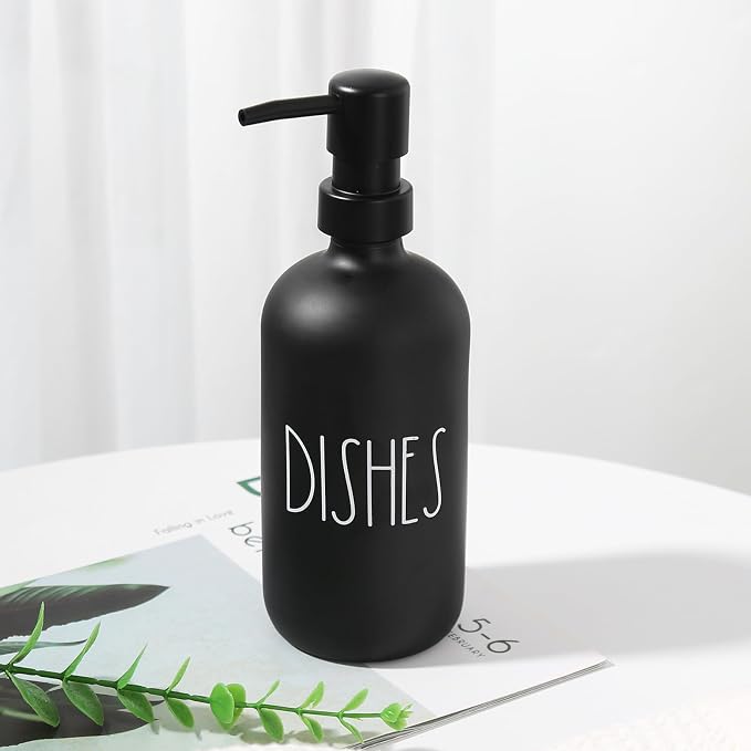 VIMERPA Dish Soap Dispenser, Matte Black Soap Dispenser - Image 6