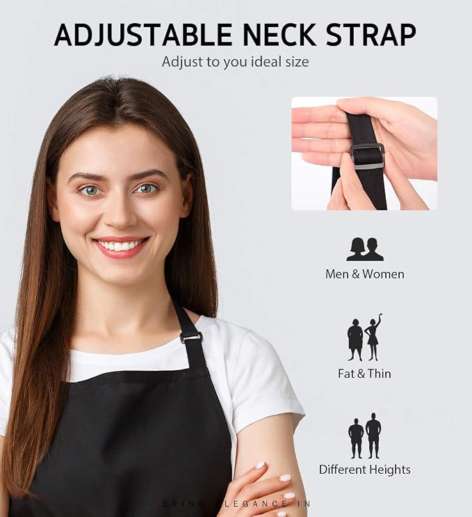 Syntus 4 Pack Adjustable Bib Apron - Image 5