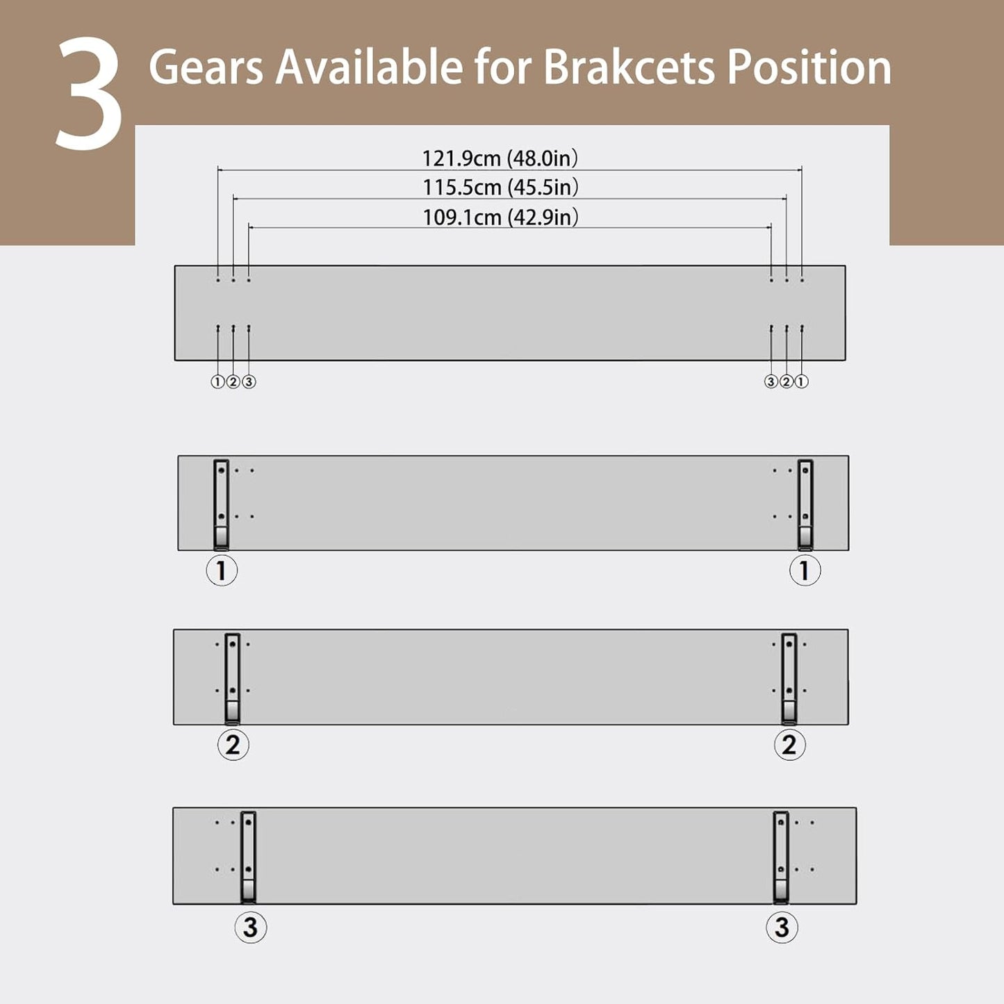 DINZI LVJ Long Wall Shelves, 55.1Inch Wall Mounted Shelves Set of 2, Extra Large Floating Storage Ledges with Sturdy Metal Brackets for Living Room, Bathroom, Bedroom, Kitchen, Gray Wash