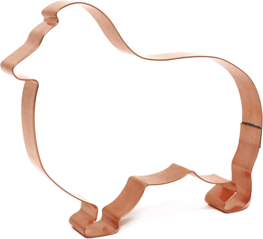 Shetland Sheepdog Cookie Cutter 5.5 Inches, Copper