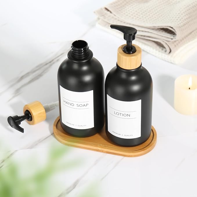 KASUNTING Hand and Dish Soap Dispenser Set, Plastic Kitchen Soap Dispenser Set - Image 8