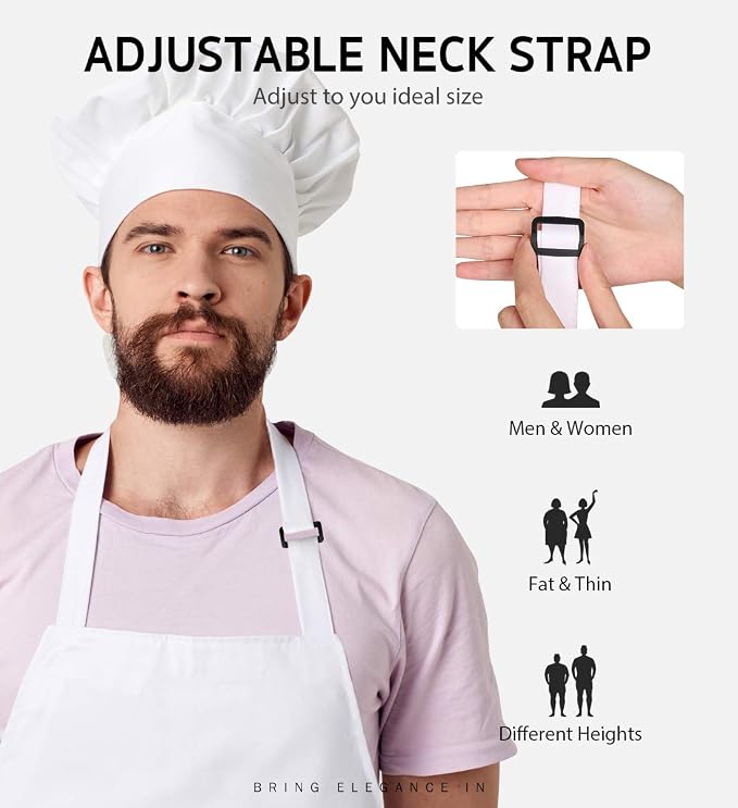 Syntus 4 Pack Adjustable Bib Apron - Image 5
