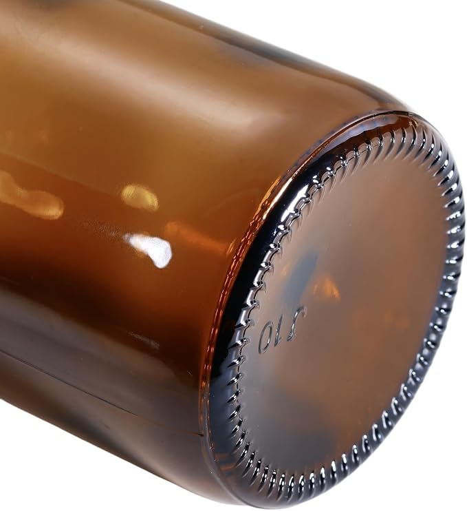 - 16 oz Amber Glass Boston Round Bottles - Image 3