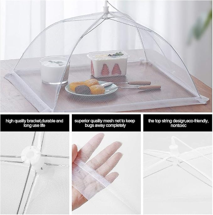 SPANLA Mesh Food Covers, 8 Pack Large and Tall Food Covers - Image 4