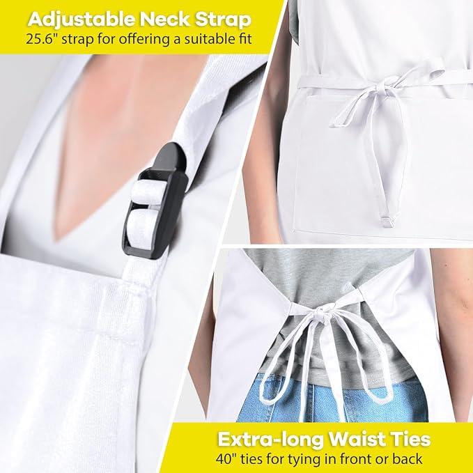 ROTANET Extra Large Apron for Men Adjustable Bib Aprons - Image 5