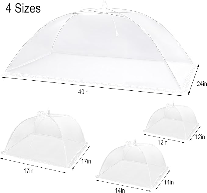 HBlife 7 Pack Pop-Up Mesh Food Cover Tent - Image 2